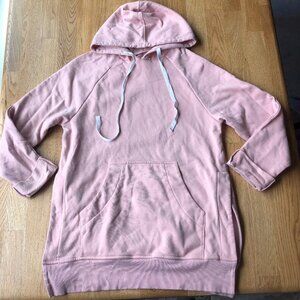 Blush Pink Oversized Long Cozy Hoodie Size Small